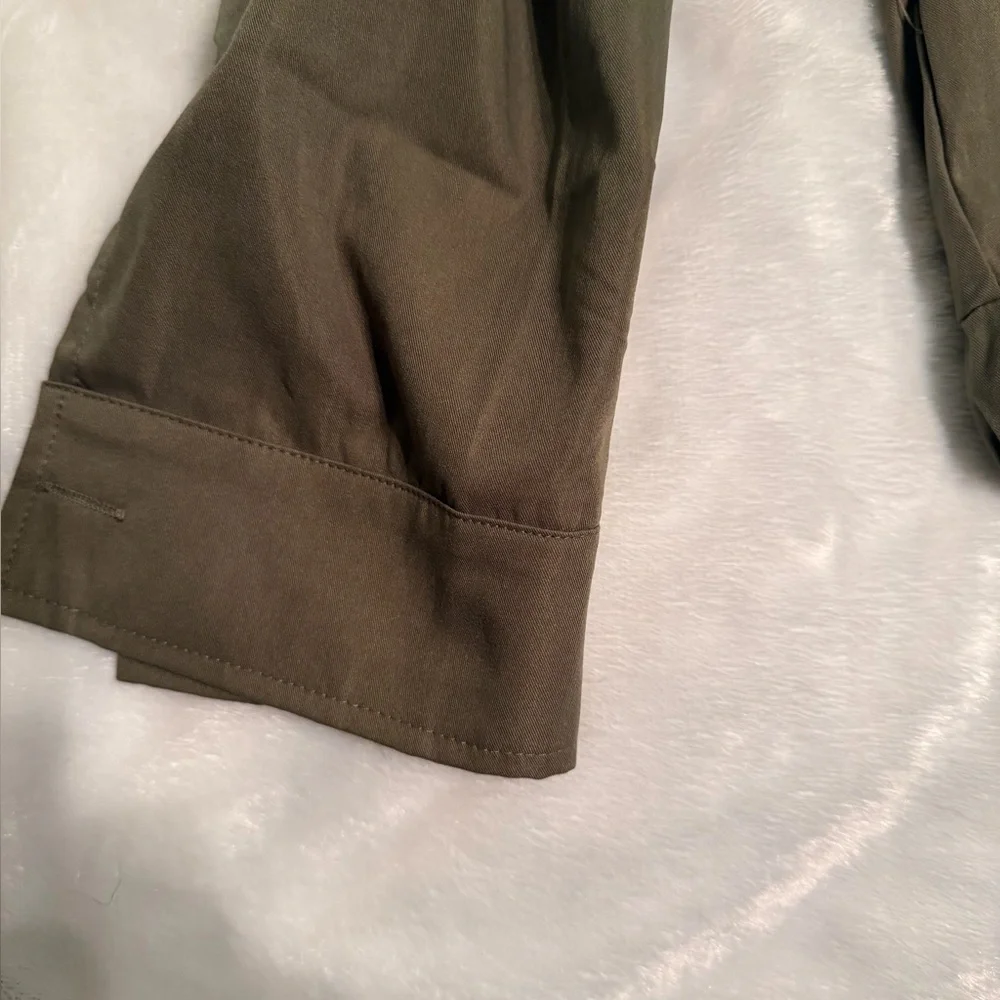 Olive Green Women's Utility Jacket - Picture 5 of 9
